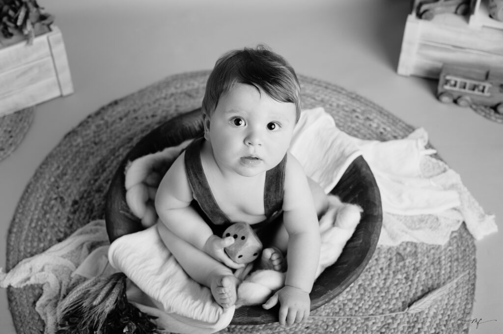 séance photo bébé en studio en Normandie près de Pont Leveque