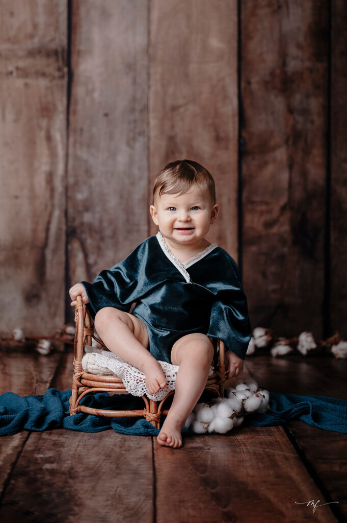 séance photo bébé en studio en Normandie près de Beuzeville