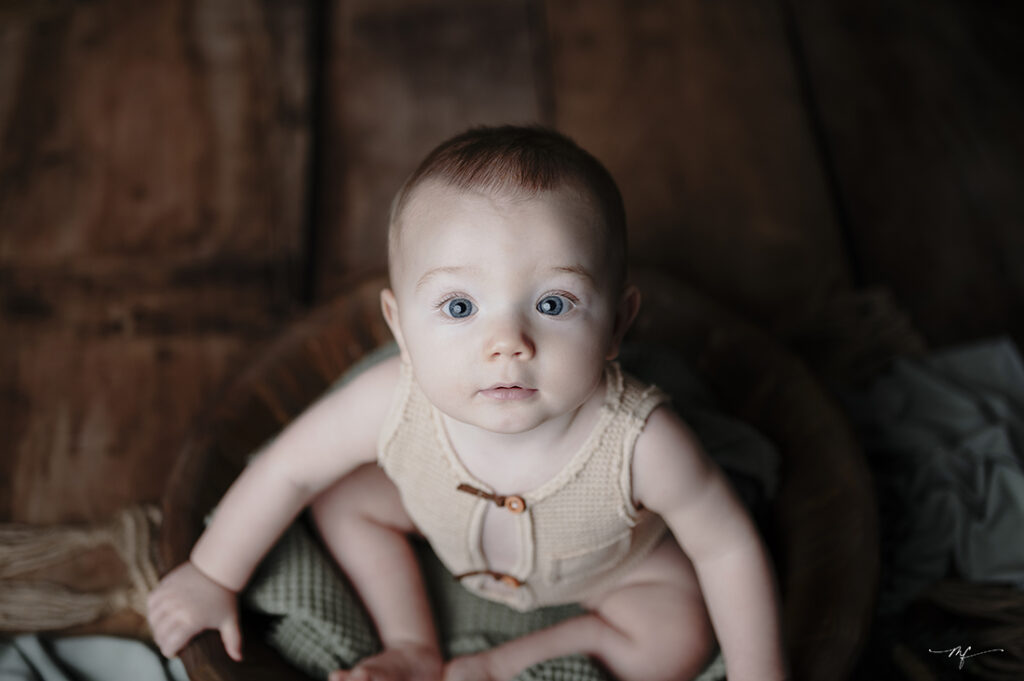séance photo bébé en studio en Normandie près de Beuzeville