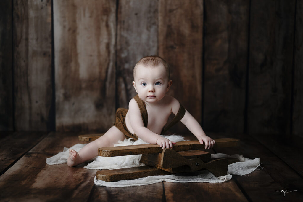 séance photo bébé en studio en Normandie près de Deauville